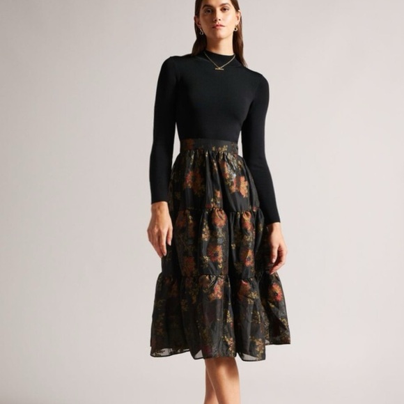 Ted Baker Dresses & Skirts - 2024 “RARE” COLLECTION FIND TED BAKER LONG SLEEVE FLORAL DRESS SZ US 6 TED 2